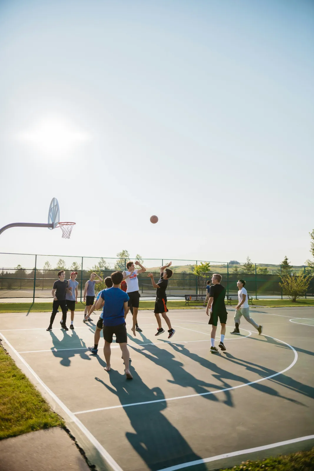 School basketball game