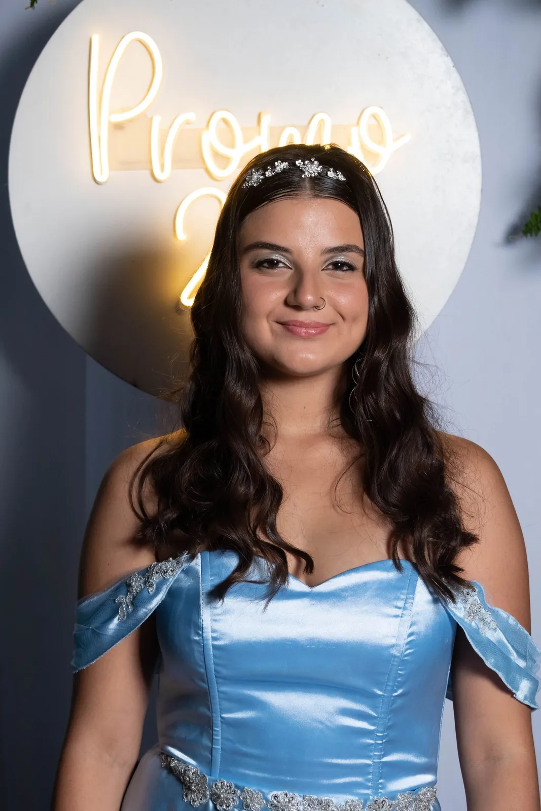 Portrait of a student dressed for their school formal